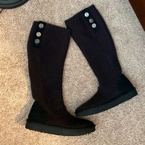 Deal ‼️UGG GUC Black Classic Cardy Tall Knit